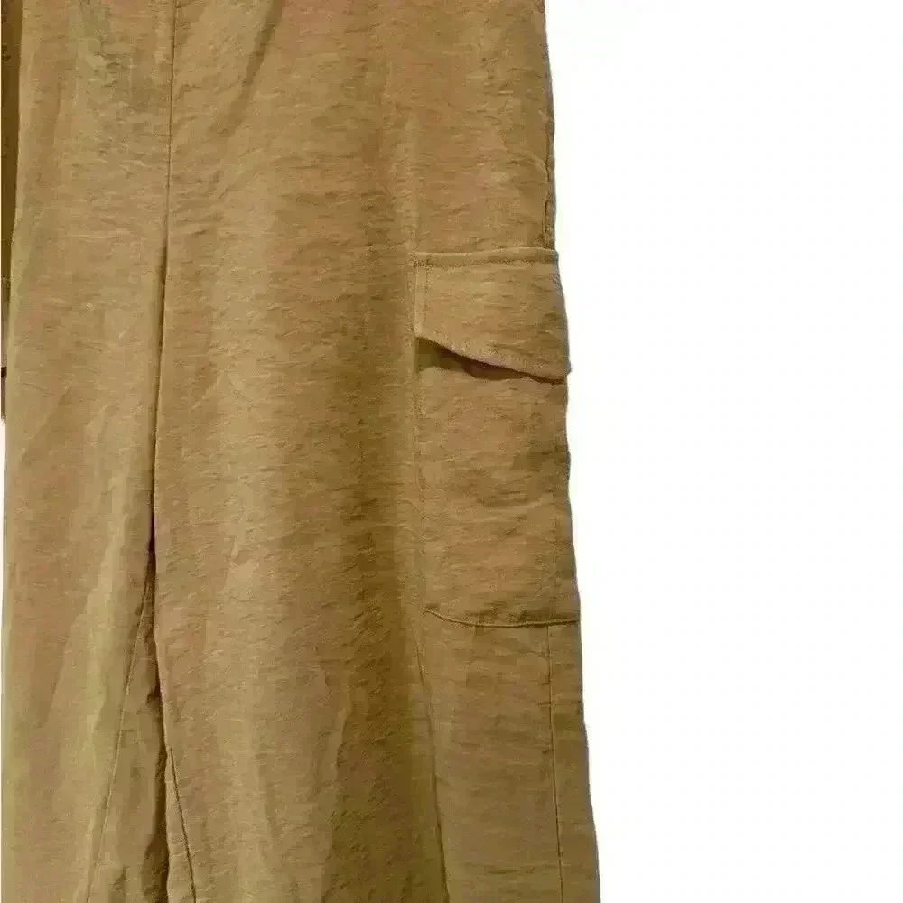 RACHEL By Rachel Roy Pull On Cropped Wide Leg Cargo Pant Size M